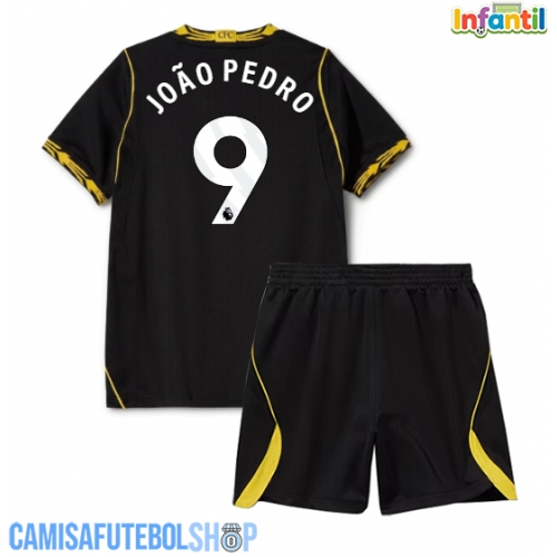 Camisa de time de futebol Chelsea Joao Pedro #9 Replicas 2º Equipamento Infantil 2026-27 Manga Curta (+ Calças curtas)